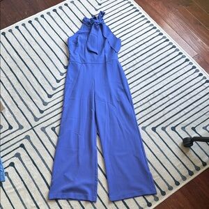 Vince Camuto Delph/Heliotrope Tie Neck Jumpsuit. Size 10. EUC.
